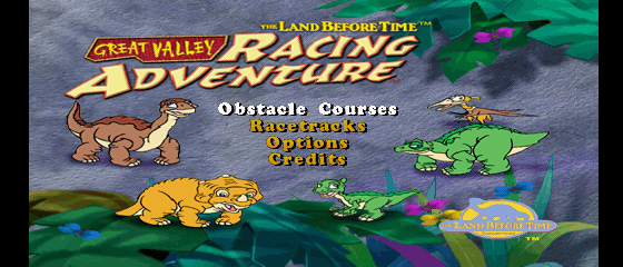 The Land Before Time: Great Valley Racing Adventure Title Screen